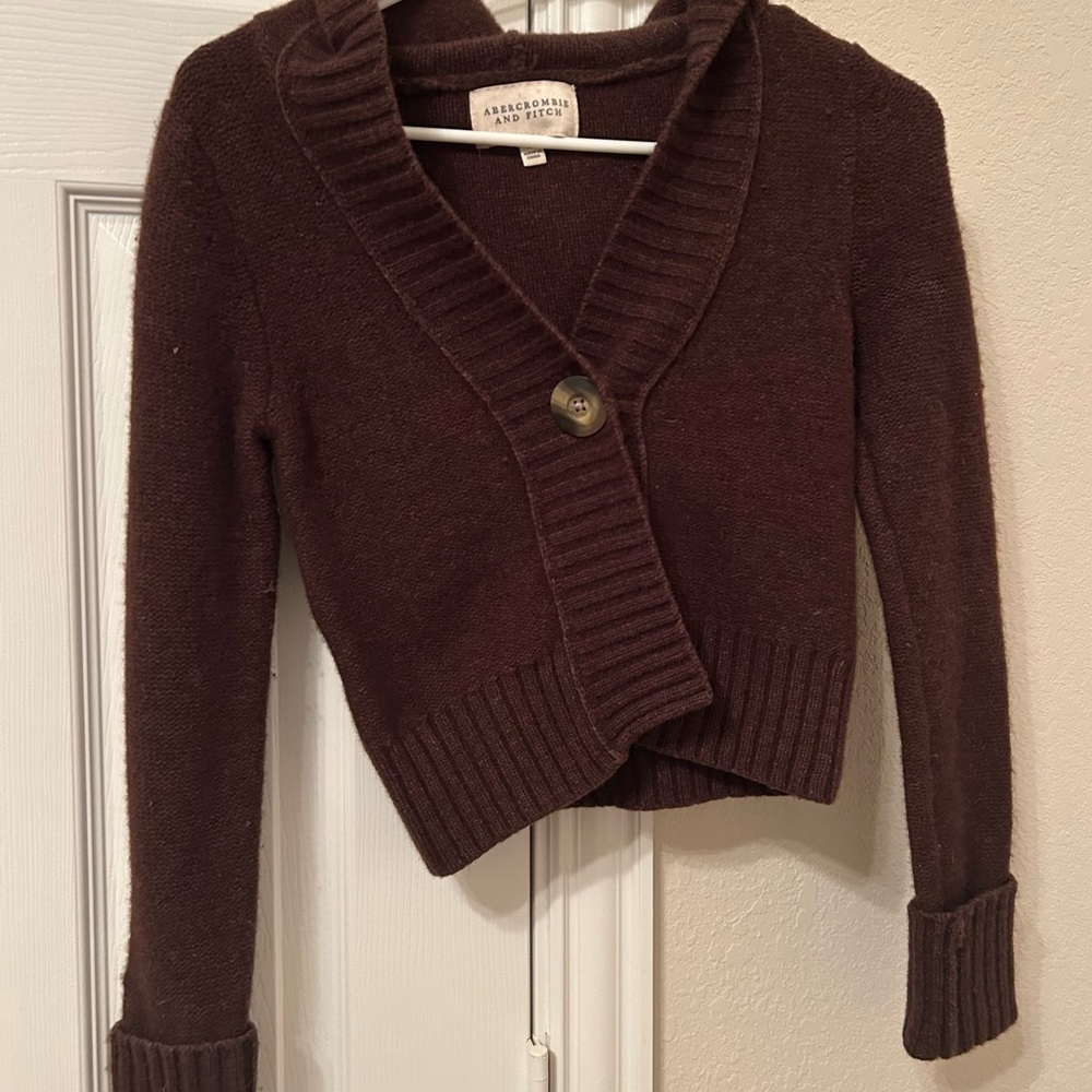 Abercrombie & Fitch Women's Dark Brown Cardigan